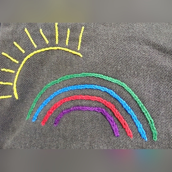 Live Ins Custom Embroidered Jean Cutoff Shorts - Picture 7 of 7